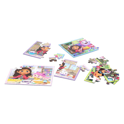 GABBY'S DOLLHOUSE | 4 in 1 Puzzel - 12 t/m 24 Stukjes