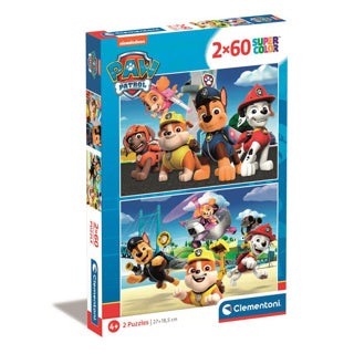 PAW PATROL | Kinderpuzzel - 2 x 60 Stukjes