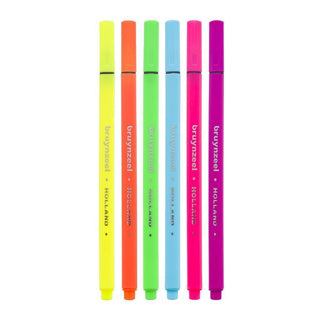 BRUYNZEEL | Fineliner stiften Neon - 6 Stuks