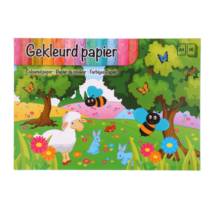 KNUTSELPAPIER | A4 Gekleurd - 36 Stuks