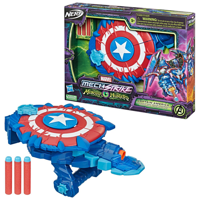 NERF MARVEL | MECH STRIKE MONSTER HUNTERS | CAPTAIN AMERICA